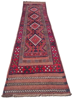 Amazing Afghan Hand Woven Mashwani Kilim Kilim Wool Area Runner Rug 8 x 2 Ft - Image 1 of 4