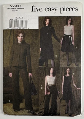 Vogue 7947 Jacket, Dress, Top, Skirt, Pants Sz 12 14 16 Sewing Pattern UC FF OOP - Image 1 of 4