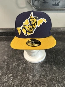 West Virginia Mountaineers 59FIFTY New Era Fitted Hat 7 1/4 - Picture 1 of 8