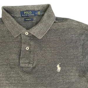 Polo Ralph Lauren Men's M Classic Fit Polo Shirt Charcoal Gray, 100% Cotton - Picture 1 of 8