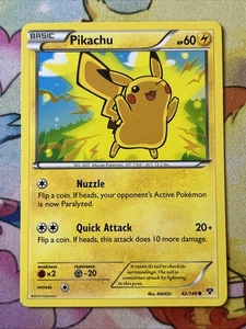 Pikachu 42/146 Pokemon TCG XY Base Set Common LP - Picture 1 of 2