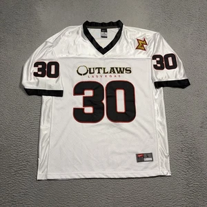 Camiseta de fútbol vintage Nike Las Vegas Outlaws para hombre grande blanca He Hate Me XFL - Imagen 1 de 12