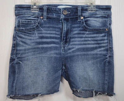 Pantalones Cortos BKE Mujer 27 Azul Payton Denim 4" Tiro Medio Corte Elástico Foto 1 de 4