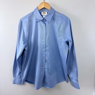 Talbots Blue Wrinkle Resistant Button Up Long Sleeve Shirt Women's 14 - Image 1 of 4