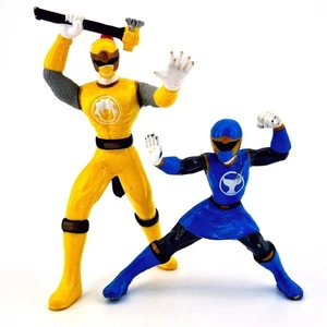 Power Rangers Ninja Storm Wind Actionfiguren Hurricane gelb und blau Bandai - Bild 1 von 9