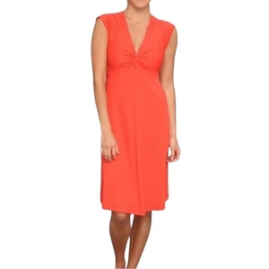 Patagonia Banda Twist Front Knit Orange Short Cap Sleeve Dress SMALL - Picture 1 of 7
