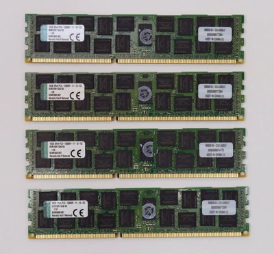Kingston KVR16R11D4/16I 64GB(4x16GB) PC3-12800R 1600MHz DDR3 Server Memory - Image 1 of 3