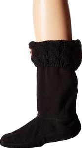 Hunter Kids Girl's Original Kids' 6 Stitch Cable Boot Socks XS Black - Picture 1 of 7