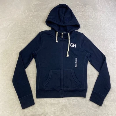 Sudadera con capucha Gilly Hicks Sydney azul marino con cremallera forrada Sherpa para mujer pequeña Foto 1 de 4