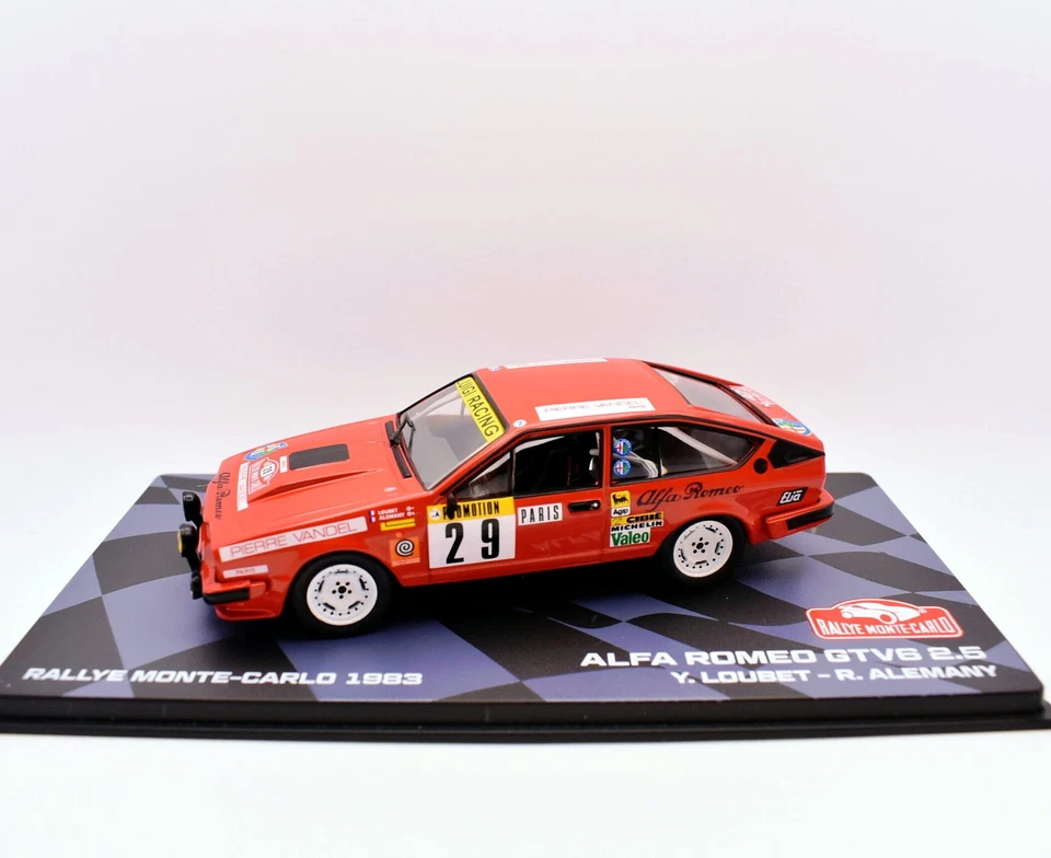 modellino auto rally scala 1:43 alfa romeo gtv6 collezione modellismo diecast - Immagine 1 di 4