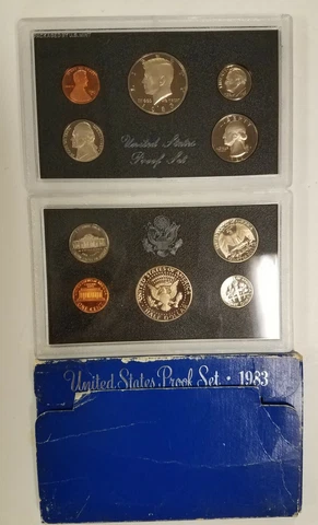 SS0583SXBCFO U.S. MINT 5 COIN YEAR 1983-S CAMEO PROOF SET MINT FRESH FULL OGP!!! Cover