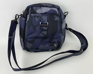 LUG Infinity Can Can Camo Crossbody Bag Nylon RFID Convertible Blue - Picture 1 of 12