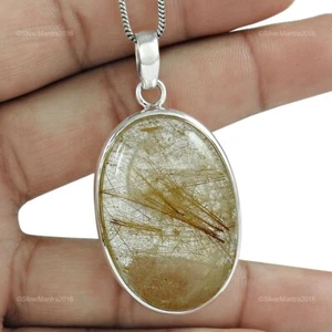 Colgante De Joyería De Cuarzo Rutilado Para Hermanas Y Madres En Plata De Ley - Imagen 1 de 5