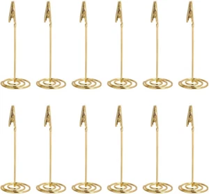 12Pcs Place Card Holder Memo Holder Clip Photo Holder Table Number Holder - Picture 1 of 7