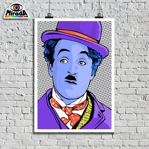 Poster Pop Art Charlie Chaplin Slapstick Mito Bowler Colour Gran Britain Top - Bild 1 von 2