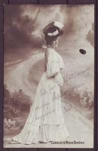 g2087/ Postal danesa 1904 # Charlotte Wiehe Bereny actriz y ballet danés - Imagen 1 de 2