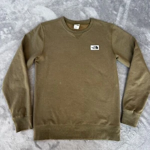 The North Face Sweatshirt Mens Small Brown Heritage Patch Crewneck - Picture 1 of 14