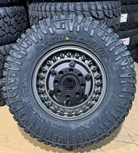 4) 17" Black Rhino Armory Wheels 35" AT RT Tires 5x5 Jeep Wrangler JK JL - Picture 1 of 6