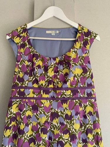Bellissimo abito Boden San Valentino tulipano taglia 12 prezzo consigliato £ 150 cotone elastan ottime condizioni