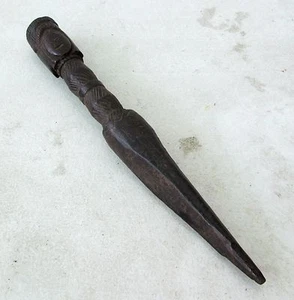 BLESSED Old Tibet Tibetan Buddhist Bodhi Wood Phurba - Picture 1 of 4