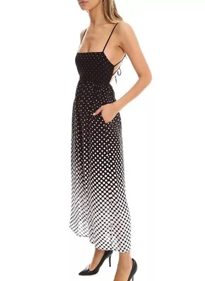 Mono Zimmermann Negro Blanco Lunares Espalda Abierta Foto 1 de 4