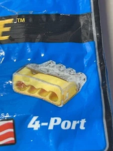 Paquete de 10 conectores de cable push in de 4 puertos IDEAL #12-#20 calibre - Imagen 1 de 2
