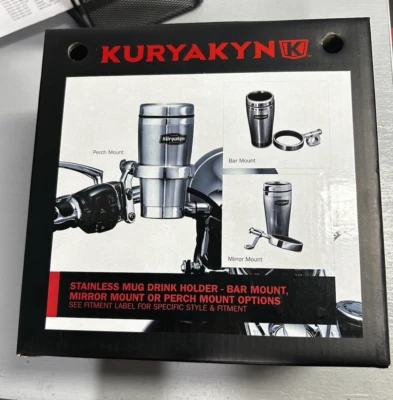 Kuryakyn 不锈钢马克杯饮料架-酒吧座、镜子座或鲈鱼座 1463 — 第 1/4 张图片