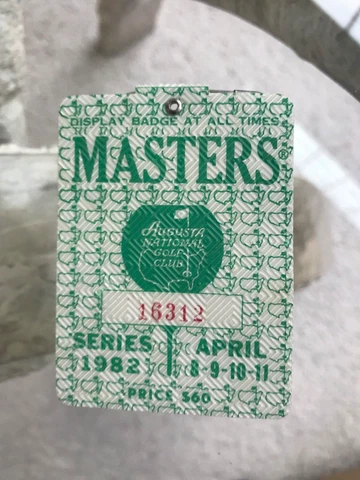 🔥RARE 1982 MASTERS BADGE TICKET AUGUSTA NATIONAL GOLF PGA CRAIG STADLER WINS!🔥 Cover