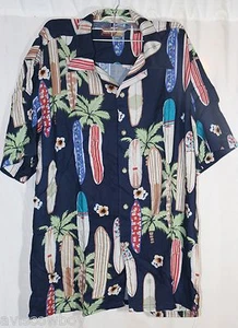 Box Office Hawaii Aloha Surfbrett Palme Strand Camp Lounge Hemd Herren L - Bild 1 von 4
