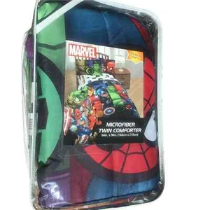 Marvel Avengers TWIN Comforter Spider-Man IronMan, Incredible Hulk, Capt America - Picture 1 of 9