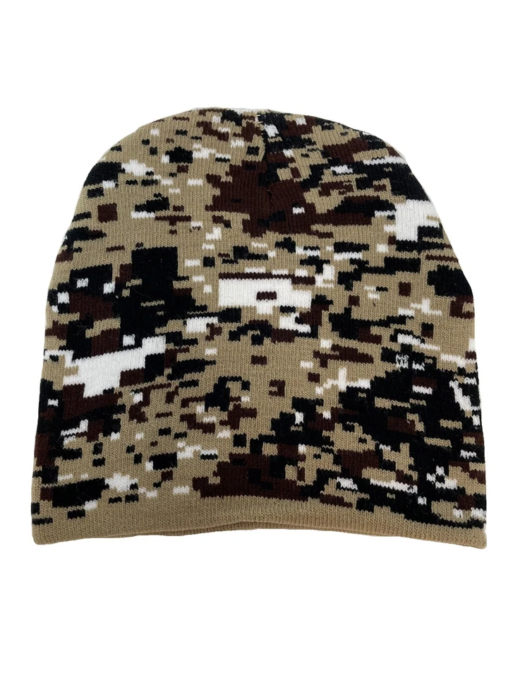 Digital Desierto Bronceado Camuflaje Medias Tejidas Sombrero Gorra Cazador Caza Esquí Foto 1 de 1