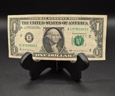 March 3 1978  BIRTHDAY/ANNIVERSARY fancy serial number One Dollar Bill - Image 1 of 4