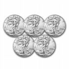 Lot of 5 - 2022 1 oz Silver American Eagle $1 Coin BU