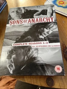 Sons of Anarchy Complete Seasons 1-3 Boxed DVD UK Import Region 2 PAL FREE POST - Picture 1 of 3