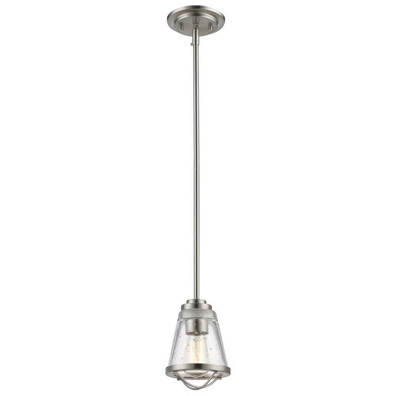 Z-Lite 444mp-bn Mariner 1 Light 6 Inch Brushed Nickel Mini Pendant Ceiling Light