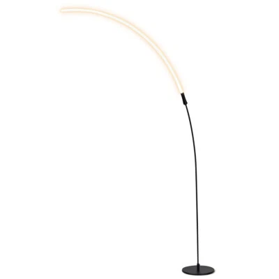 LED Arc Minimalist Stand Reading Light Floor Lamp 3 Brightness Levels Black - Image 1 of 4