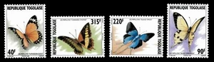 Togo 1996 - Butterflies - Set of 4 Stamps - Scott #1702-5 - MNH - Picture 1 of 1
