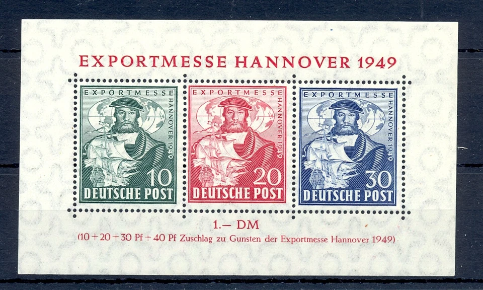 GERMANY ALL. BEZ ZONE 1949 # BLOCK 1 --** MNH - LUXE  - Image 1 of 1