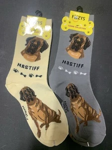 Mastín Inglés Perro Masivo Rescate Amigable Animal 2 Pares Mujer Foozys Calcetines - Imagen 1 de 1