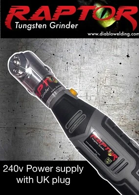 DIABLO WELDING Raptor Tungsten Grinder Sharpener TIG Welding (Full Kit 240v Power)