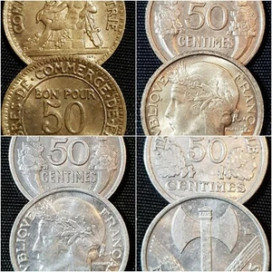 50 centimes chambre de commerce Morlon Bazor (1920 -1947) choisissez date & état - Picture 1 of 9
