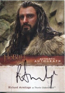The Hobbit Desolation Of Smaug Autograph Card Richard Armitage as Thorin - Picture 1 of 1