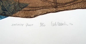 INFINITE INVITADO FIRMADO 1980 IMPRESIÓN NUMERADA EDICIÓN LIMITADA - Imagen 1 de 2