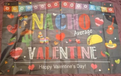 Баннер для вечеринки Happy Valentine's Day Nacho средний фон Valentine 62 дюйма X39 большой - Изображение 1 из 4