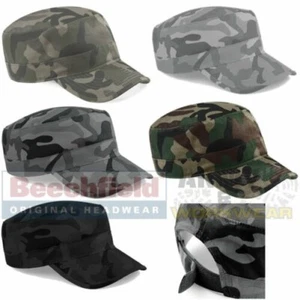 Erwachsene Militär Kappe Tarnfarbe Beechfield Armee Peak Baseballkappe Urban - Imagen 1 de 11