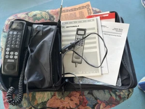 Vintage 1994 Motorola Cellular One Bag Komórka Samochód Telefon, zasilany, typ SCN2552A - Zdjęcie 1 z 17