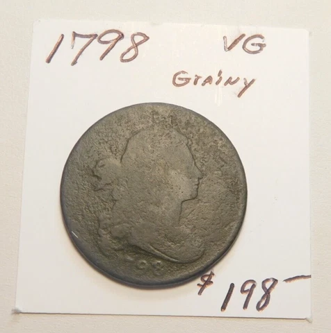 1798!! DRAPED BUST! 224 YEARS OLD V.G.!!!!!!!!!!!!!!!!!!!!!!!! - A LITTLE GRAINY Cover