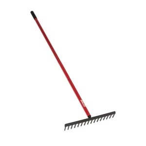 Seymour 42690 Classic 17" Level Head Rake, 66" Red Aluminum Handle - Picture 1 of 2