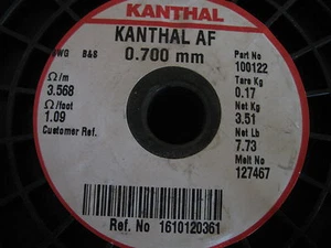 KANTHAL AF round 0.7MM Resistance heating wire 20 foot !!! iron-chromium-alumi - Picture 1 of 2