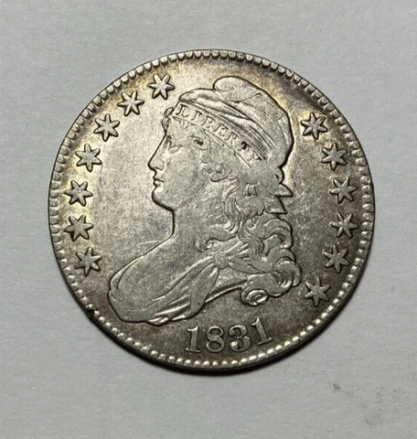1831 Capped Bust Half Dollar Nice details Hints of Luster Cover